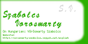szabolcs vorosmarty business card