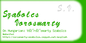 szabolcs vorosmarty business card